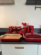 Diverse Le Creuset artikelen kersenrood, Ophalen, Zo goed als nieuw