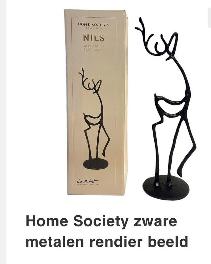 Art collectie prachtig metalen rendierp, Diversen, Kerst, Nieuw, Ophalen of Verzenden