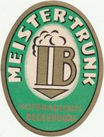 oud bieretiket Duitsland #262 : Hofbrauhaus Deggendorf, Verzenden, Nieuw, Overige typen, Overige merken