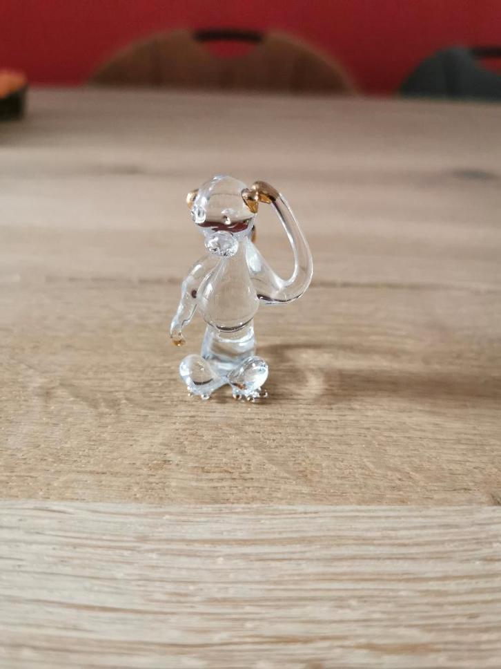 Glazen aapje, Verzamelen, Beelden en Beeldjes, Zo goed als nieuw, Dier, Ophalen of Verzenden