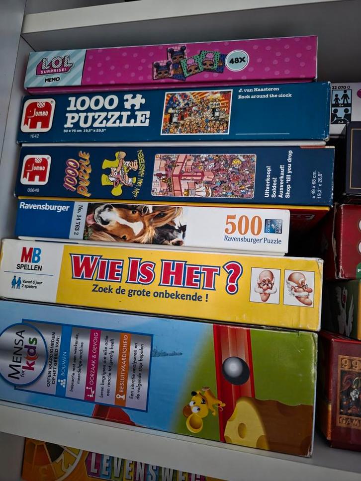 Diverse gezelschapsspellen te koop!, Hobby en Vrije tijd, Gezelschapsspellen | Bordspellen, Gebruikt, Drie of vier spelers, Vijf spelers of meer