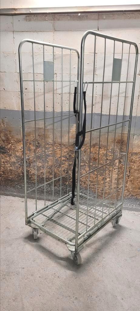 Rolcontainer rolkar transportkar trolley wagen magazijnkar, Doe-het-zelf en Verbouw, Transportwagens, Gebruikt, Transportkar, 100 liter of meer