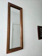 Smalle / langw spiegel in simplistische houten vintage lijst, Minder dan 50 cm, Ophalen of Verzenden, Zo goed als nieuw, Minder dan 100 cm