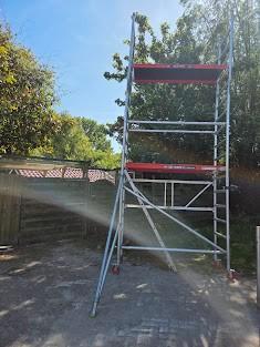 rolsteigers + ladders + dakrandbeveiliging, Doe-het-zelf en Verbouw, Steigers, Nieuw, Overige typen, 5 meter of hoger, Ophalen