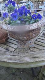 gietijzeren apart model pot, Tuin en Terras, Bloempotten, Gebruikt, Rond, Minder dan 25 cm, Metaal