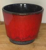Rode Mid Century Bloempot - 13x15.5cm, Ophalen