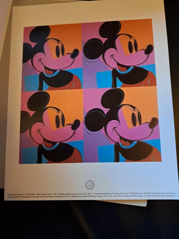 Andy Warhol - Mickey Mouse 1, Antiek en Kunst, Kunst | Overige Kunst, Ophalen of Verzenden