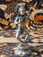 Mooi oud zilverbrons beeldje uit India van Shiva 15,5 cm., Ophalen of Verzenden