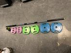 Escape halter stang  met gewichten schijven, Gebruikt, Escape, Ophalen of Verzenden, Stang met gewichten