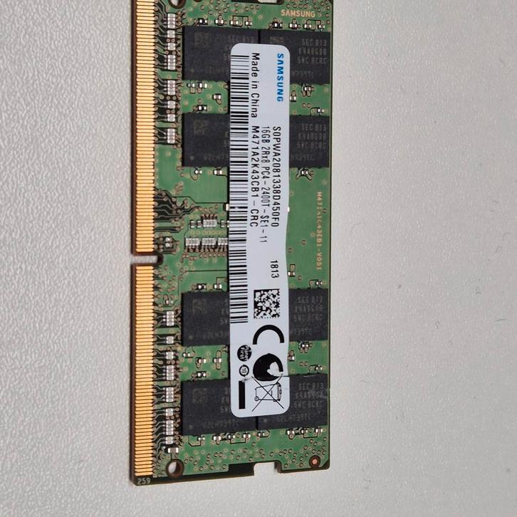 Samsung 16GB PC4-2400T sodimm, Computers en Software, RAM geheugen, Gebruikt, Laptop, 16 GB, DDR4, Verzenden