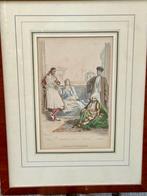 Grèce et Turquie Gravure Ingelijst Oud Prent, Antiek en Kunst, Ophalen of Verzenden