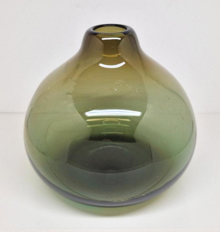 Groene druppelvaas Claude Morin Dieulefit, Frankrijk 1970., Antiek en Kunst, Kunst | Designobjecten, Ophalen of Verzenden