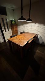 6 Teakhouten stoelen, Ophalen, Rechthoekig, Teakhout, 50 tot 100 cm