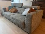 Mooie 3 zits bank Montel 210x87 cm. Grijs/beige stof., Huis en Inrichting, Banken | Bankstellen, Ophalen, Gebruikt, Driepersoons