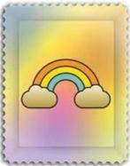 NFT crypto postzegel / stamp safe REGENBOOG, Ophalen of Verzenden, Postfris, Overige thema's