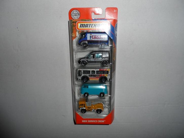 Matchbox 5 Pack - MBX Service Crew (2019) 1:64 D4, Hobby en Vrije tijd, Modelauto's | Overige schalen, Nieuw, Auto, Ophalen of Verzenden