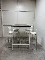 Bar tafel met 4 stoelen., Huis en Inrichting, Tafels | Eettafels, Ophalen, Overige materialen, Gebruikt, Modern