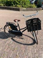 Leuke kinderfiets met krat, zwart 24 inch, Ophalen, Handrem, Nogan, Gebruikt