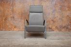 ZGAN! grijze leren Harvink de Club Flex design relaxfauteuil, Huis en Inrichting, Fauteuils, Harvink, Harvink, Design, 75 tot 100 cm
