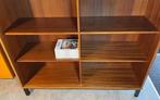 boekenkast hout schappen open kast teak 60s, Ophalen, Met plank(en), Gebruikt, 100 tot 150 cm