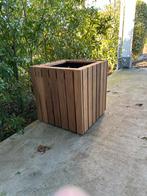 Plantenbak voor binnen/buiten - Hout 59cm hoog, Tuin en Terras, Bloembakken en Plantenbakken, Tuin, Minder dan 60 cm, Vierkant