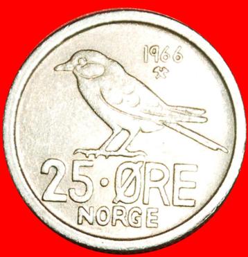 Ⰶ BIRD 1958-1973: NORWAY 25 ORE 1966 DIE I! OLAV V 1957-1991 beschikbaar voor biedingen