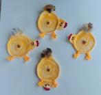 Pasen, onderzetters, kippen, gehaakt., Ophalen of Verzenden, Nieuw