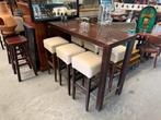 Statafel 150x60 massief hout hangtafel pokertafel tafel, Ophalen of Verzenden, Gebruikt