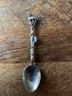 Verzilverde Lepel met Vogeldecoratie, Antiek en Kunst, Ophalen of Verzenden