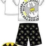Batman Shortama - Wit/Zwart - Maat 98 - 104 - 116 - 128, Kinderen en Baby's, Kinderkleding | Maat 116, Nieuw, Jongen, Ophalen of Verzenden