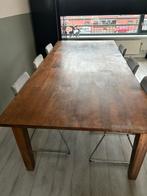 Eet tafel eetset, Huis en Inrichting, Tafels | Eettafels, Ophalen, Gebruikt, 200 cm of meer, 50 tot 100 cm