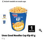 7x UNOX noodles cup kip 65 gr NIEUW, Ophalen