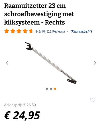 Raamuitzetter schroef klik rechts beschikbaar voor biedingen