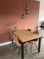 Eettafel (en evt. bijpassende salontafel), Huis en Inrichting, Tafels | Eettafels, Ophalen, Gebruikt, 100 tot 150 cm, 50 tot 100 cm