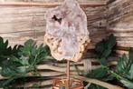 Roze amethist slab op standaard #0333 mineraal edelsteen, Ophalen of Verzenden, Mineraal