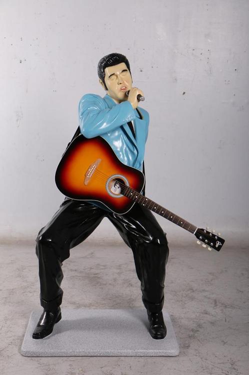 Elvisbeeld 170 cm - elvis met gitaar, Verzamelen, Muziek, Artiesten en Beroemdheden, Nieuw, Ophalen