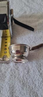 Miniatuur Verzilverde Brandy Warmer brandewijnverwarmer pijp, Antiek en Kunst, Ophalen of Verzenden