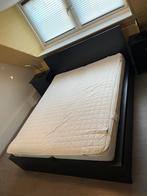 Ikea bed 2x80 cm zwart met lades, Ophalen, Gebruikt, Tweepersoons, 180 cm