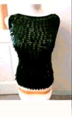 Zwart feestelijk top, Kleding | Dames, Tops, Maat 38/40 (M), Zwart, Ophalen of Verzenden, Zo goed als nieuw