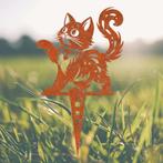 Fliefje de kat | Tuinprikker Cortenstaal, Tuin en Terras, Tuinstekers, Ophalen of Verzenden, Nieuw