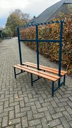 Vintage kapstok bank - kleedkamerbank - gymzaal, Huis en Inrichting, Ophalen, Overige materialen, Overige typen, 150 tot 200 cm