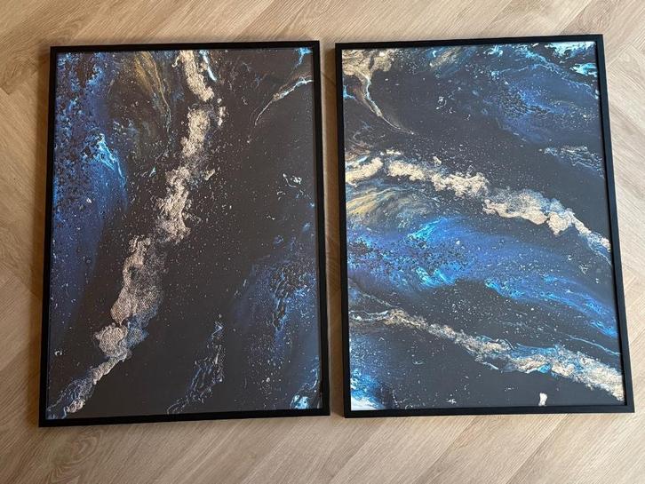 Desenio blauwe posters 50x70 excl. lijsten, Verzamelen, Posters, Zo goed als nieuw, Overige onderwerpen, A1 t/m A3, Rechthoekig Staand