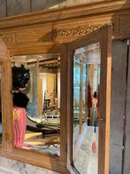 Landelijk Frans eiken kast commode met spiegel en marmer, Antiek en Kunst, Ophalen