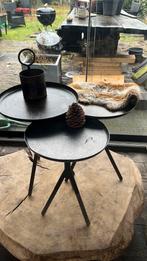 Leuk set metalen bijzettefels, Ophalen, Minder dan 55 cm, Metaal of Aluminium, Rond