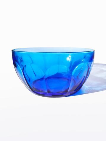 Grote diepe schaal, cobalt blauw glas beschikbaar voor biedingen