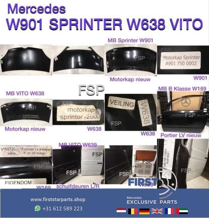 MB W638 VITO / W901 SPRINTER W169 B KLASSE motorkap deur L/R, Auto-onderdelen, Carrosserie en Plaatwerk, Motorkap, Mercedes-Benz
