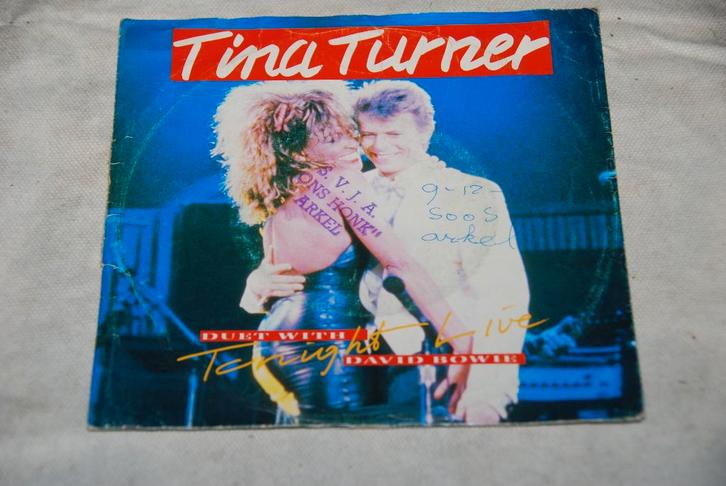 Tina Turner & David Bowie – Tonight Live 7” Single Vinyl, Cd's en Dvd's, Vinyl Singles, Gebruikt, Single, Pop, 7 inch, Ophalen of Verzenden