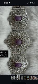 Marokkaanse riem zilver met lila steentjes, Ophalen of Verzenden, Zo goed als nieuw, Overige kleuren