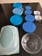 Nr 1. Tupperware & Glazen Schalen Set - Zeer Goed!, Huis en Inrichting, Ophalen of Verzenden, Zo goed als nieuw, Blauw, Bak of Kom