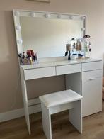 Kaptafel - make up tafel, Huis en Inrichting, Ophalen, Gebruikt, 100 tot 150 cm, Diepte is 40 cm